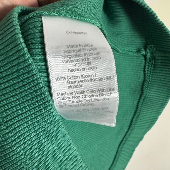 Madewell Garment-Dyed Ribbed Crewneck Pocket Tee WMNS S Verdant Green Slim fit - Picture 7 of 8